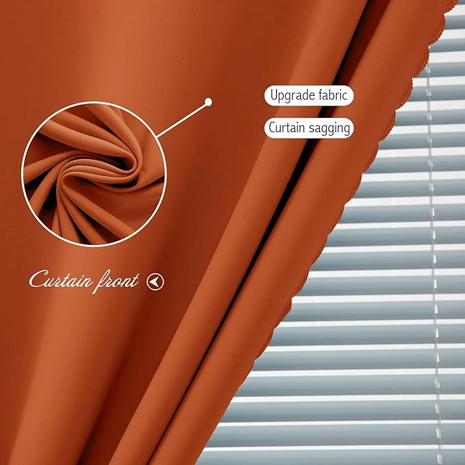 Thermal Blackout Curtains with Self-Adhesive Tape, No Rod No Drill Easy Install - Image 5