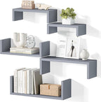 SRIWATANA Floating Shelves for Wall, Wall Shelves for Bathroom, Living Room by SRIWATANA