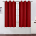 LEMOMO Red Bedroom Blackout Curtains/38 x 63 Inch Long/Set of 2 Curtain by Lemomo