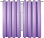 LEMOMO Lavender Blackout Curtains 52 x 63 Inch Length/Set of 2 Curtain - Image 2