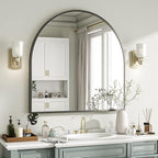 VooBang Wide Arched Wall Mirror, 31 x 32 inch Arch Bathroom Mirror, Wall - Image 3
