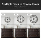 Cuspin Large Wall Clock for Living Room Decor, 24 Inch Round Farmhouse Wall - Image 5