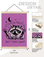 Foritho Funny Motivational Raccoon Meme Poster Wall Art Framed - Image 7