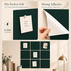 Large Cork Boards for Walls – 48" x 36" Self Adhesive Felt Wall Tiles - Image 3