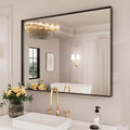 LOAAO Black Bathroom Mirror 28"X36" by LOAAO