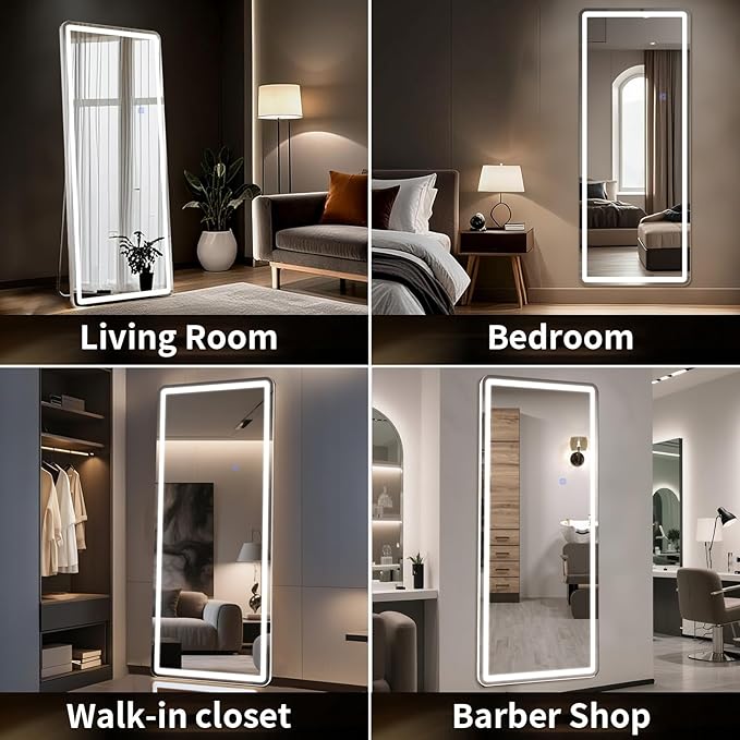 60"x16" LED Full Length Mirror – Standing Floor Mirror - Image 6