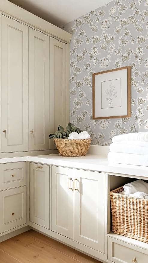 17.3" x 393.7" Floral Peel and Stick Wallpaper Self Adhesive Wallpaper - Image 6