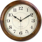 Kesin Wall Clock Wood 14 Inch Silent Wall Clocks Large Decorative Battery by Kesin