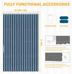 AJAZZ 100% Blackout Accordion Door Closet Door Curtain Invisible Applicable - Image 2