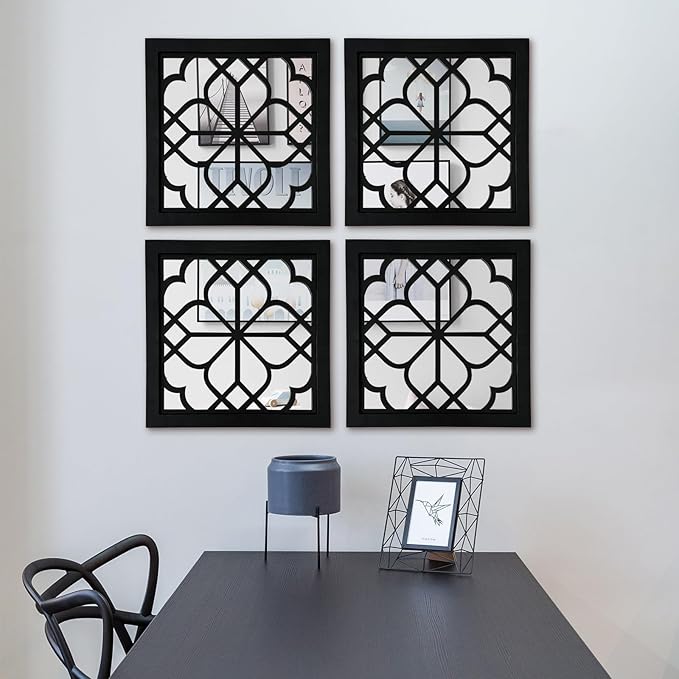 ZEXUIRU 4 Set. Rustic Wall Mirrors - Image 4