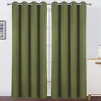 LEMOMO Blackout Curtains 66 x 95 inch/Olive Green Curtains Set of 2 by Lemomo