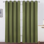 LEMOMO Blackout Curtains 66 x 84 inch/Olive Green Curtains Set of 2 by Lemomo