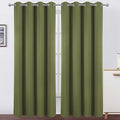 LEMOMO Olive Green Thermal Blackout Curtains/52 x 108 Inch/Set of 2 Panels Room by Lemomo