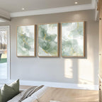 Large Framed Sage Green Abstract Wall Art - Image 8