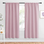 NICETOWN Blackout Curtains for Living Curtains, Baby Pink, 2 Panels, 42 by 72 by NICETOWN