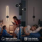 Battery Operated Modern Wall Sconces, Dimmable Wireless Wall Light Set of Two - Image 5