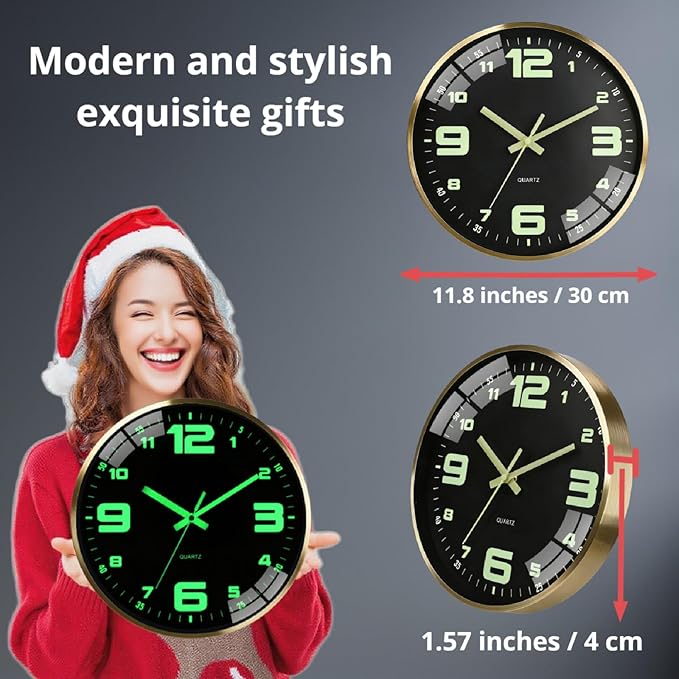 12-inch modern silent wall clock - Image 2