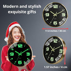 12-inch wall clock, powered by AA batteries, silent operation, large font - Image 2