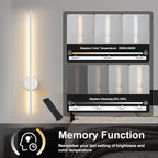 Battery Operated Modern Wall Sconces, Dimmable Wireless Wall Light Set of Two - Image 5