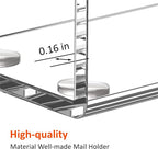 FUCDTEFC Desk Mail Organizer, 5 Section Clear Acrylic File Holder Letter - Image 3