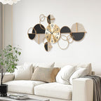 Large Wall Clock, Modern Silent Non-Ticking Metal Wall Art Wall Clocks Battery - Image 2