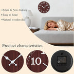 Wall Clock, Modern Wall Clocks Battery Operated, Silent Non Ticking Small - Image 5