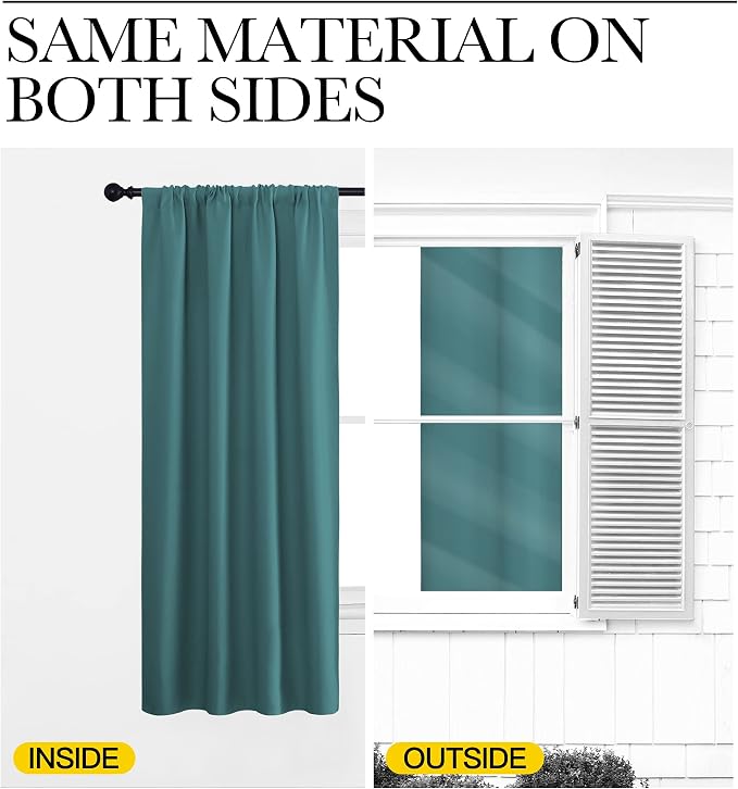 NICETOWN Bedroom Curtains, Three Pass Microfiber Noise Reducing Thermal - Image 6