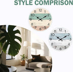 KECYET Wall Clock Silent Non-Ticking Wooden Clocks Battery Operated 8 Inch - Image 4
