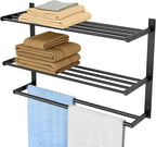 Towel Racks for Bathroom Wall Mounted 24", 3 Tier Bathroom Towel Shelf by Bethom