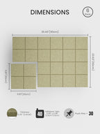 Bumusty Large Felt Bulletin Board, 30 Push Pins, 40 Adhesive Tabs, Olive Green - Image 2