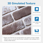 3D Brick Wall Panels, Faux Brick Peel and Stick Wall Panels, Small Size Thin - Image 3