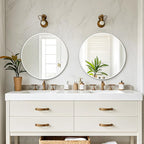 Fabuday White Round Mirror for Bathroom - Image 2