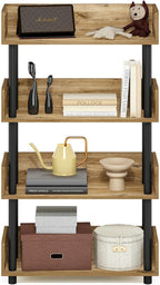 Furinno TURN-N-TUBE 4-Tier Display Shelf, Storage Shelves, Book Shelf, Open - Image 4
