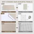 10Pack Large Acoustic Panels, Self-Adhesive Sound Dampening Wall Panels - Image 4
