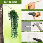 FEED GARDEN 2 Pack 12 Inch Hanging Plant Bracket Wall Hooks Decorative Plant - Image 6