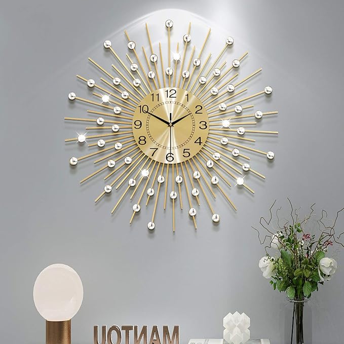 Large Wall Clocks for Living Room Decor Big Silent Wall Clock Battery Operated by CreativeWallClock