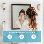 Retro Copper Effect Framed Wall Mirror, 22x30 Rectangle Mirror, - Image 2