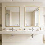 BOMINICA Brushed Gold Bathroom Mirror - Image 8