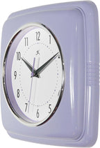 Infinity Instruments Retro Wall Clock – 9-Inch Square Silent Non-Ticking - Image 3