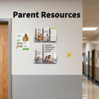 HIIMIEI Brochure Holder Wall Mount: 2-Pack Acrylic Modular Flyer, Pamphlet - Image 3