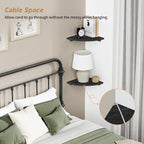 Forbena Black Corner Floating Shelves - Image 5