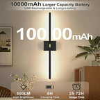 iThird Battery Operated Wall Sconces Set of 2: 10000mAh Rechargeable Wireless - Image 3