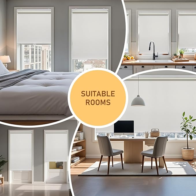 AOSKY Cordless Roller Shades Blackout Blinds - Image 8