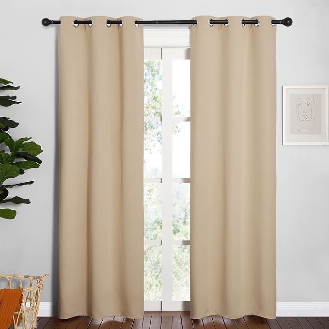 NICETOWN Room Darkening Draperies Window Curtain Panels, Thermal Insulated - Image 2