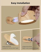 LED Wall Mounted Lights, Rechargeable Wall Sconces Lamp, 3 Color Temps & Remote - Image 9