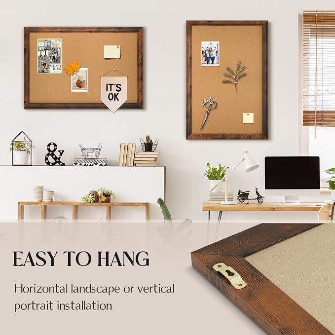 Cork Bulletin Board, Hanging Pin Board - Image 5