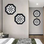 ZOLAPI 2-Piece Octagon Wall-Mounted Mirrors, Vintage Farmhouse Mirror - Image 2