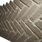 EverStone Herringbone Faux Brick Panel, 46 1/2"W x 25 1/4"H x 1"D, Antique - Image 7