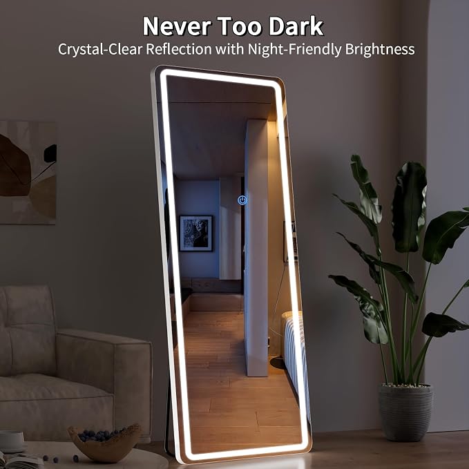 Koonmi Full Length Mirror with LED Lights, Big Mirror - Image 3