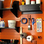 Wall Control 30-P-3232OR Orange Metal Pegboard Pack - Image 6
